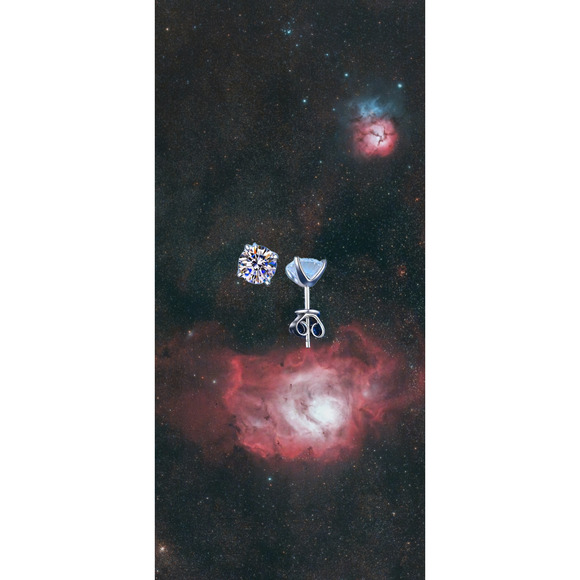 Classic Style Tested .20ctw Round Brilliant Moissanite 925 4 prong Stud Earrings - Picture 5 of 5